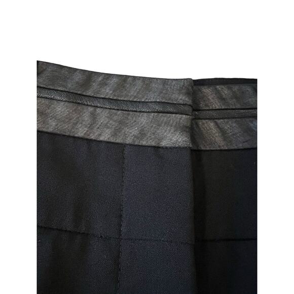 Alexander Wang Dress Leather Trim‎ Womens Pants Size 4, Pleated, Trousers EUC - Picture 9 of 11